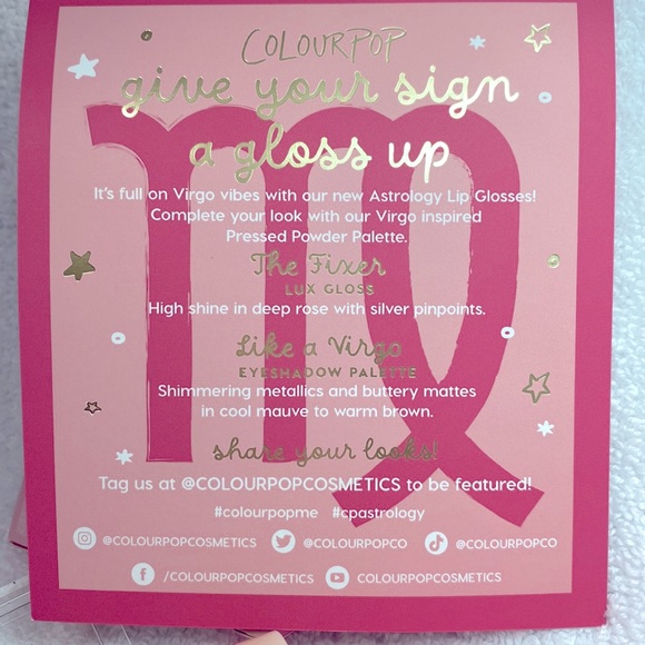 COLOURPOP The Fixer & Like A Virgo EYESHADOW QUAD PALETTE LUX LIP GLOSS BNIB NEW - Picture 6 of 6